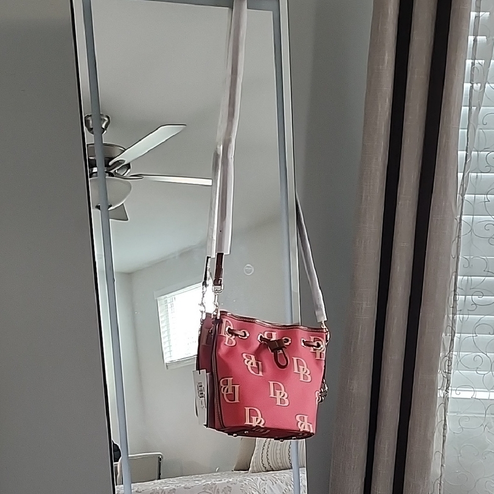 Dooney & Bourke Red Shoulder Bag with Logo